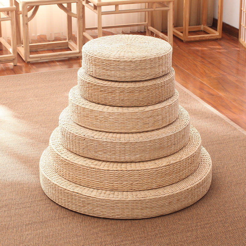 Straw Futon Cushion for Meditation and Floor Seating