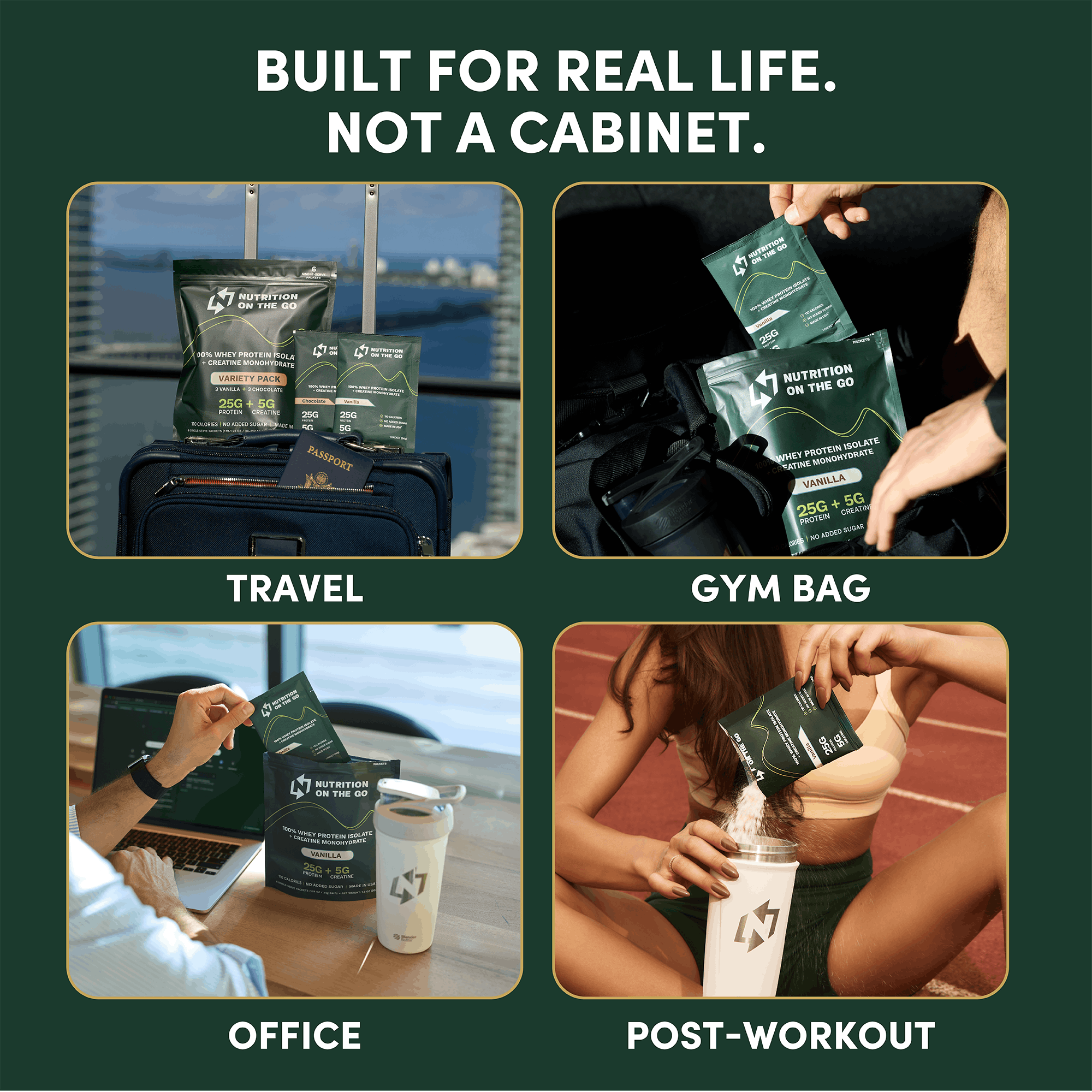 Whey Protein Isolate with Creatine Single-Serve Packets