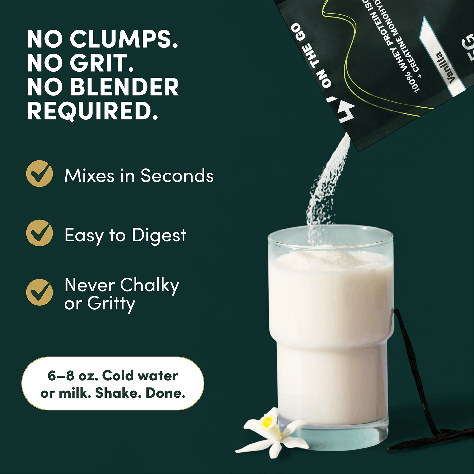 Whey Protein Isolate with Creatine Single-Serve Packets
