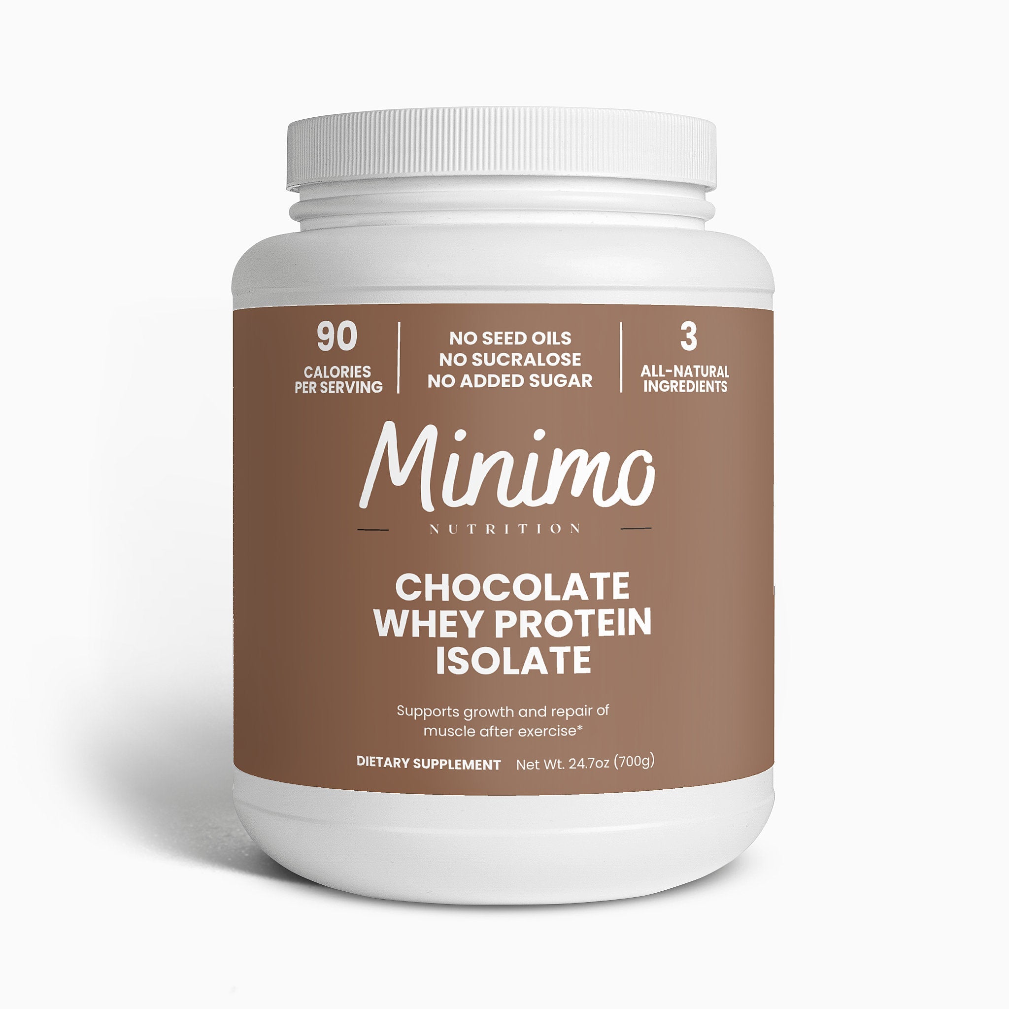 Chocolate Whey Isolate Protein Powder 1.54 lb Container