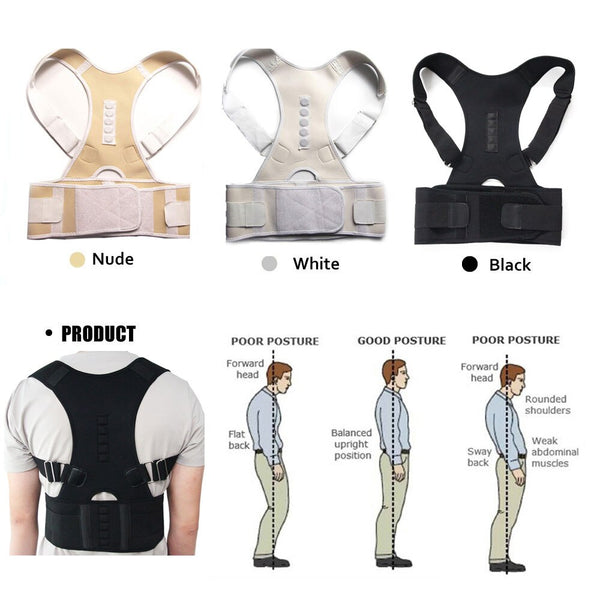 Magnetic Posture Corrector Shoulder Back Support Brace Belt