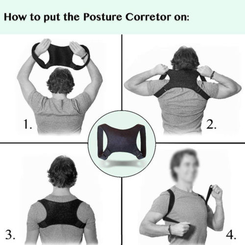 Adjustable Spine Posture Corrector Back Shoulder Support Brace Protection