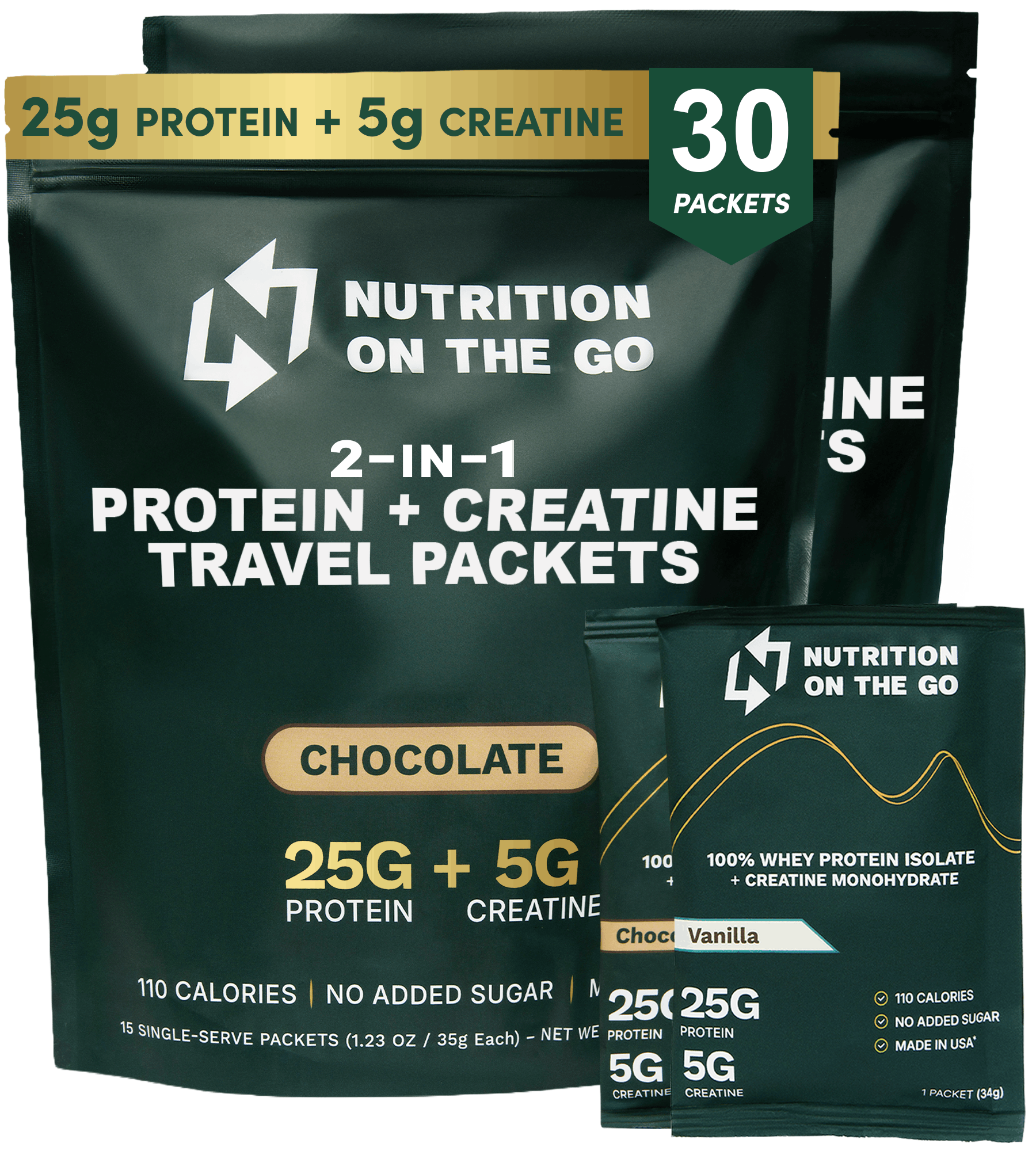 Whey Protein Isolate with Creatine Single-Serve Packets