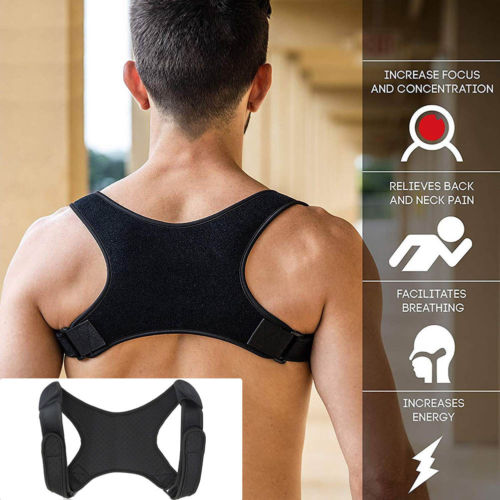 Adjustable Spine Posture Corrector Back Shoulder Support Brace Protection