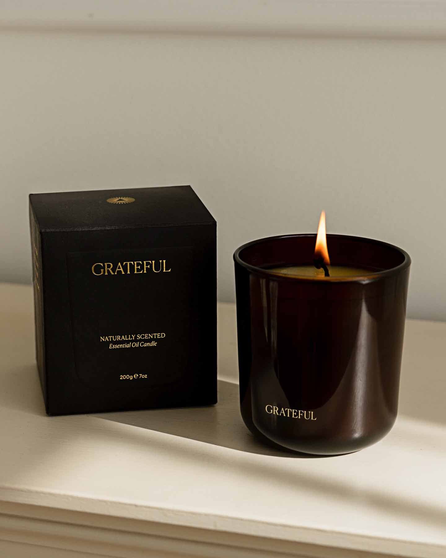 Grateful Pure Essential Oil Aromatherapy Scented Candle