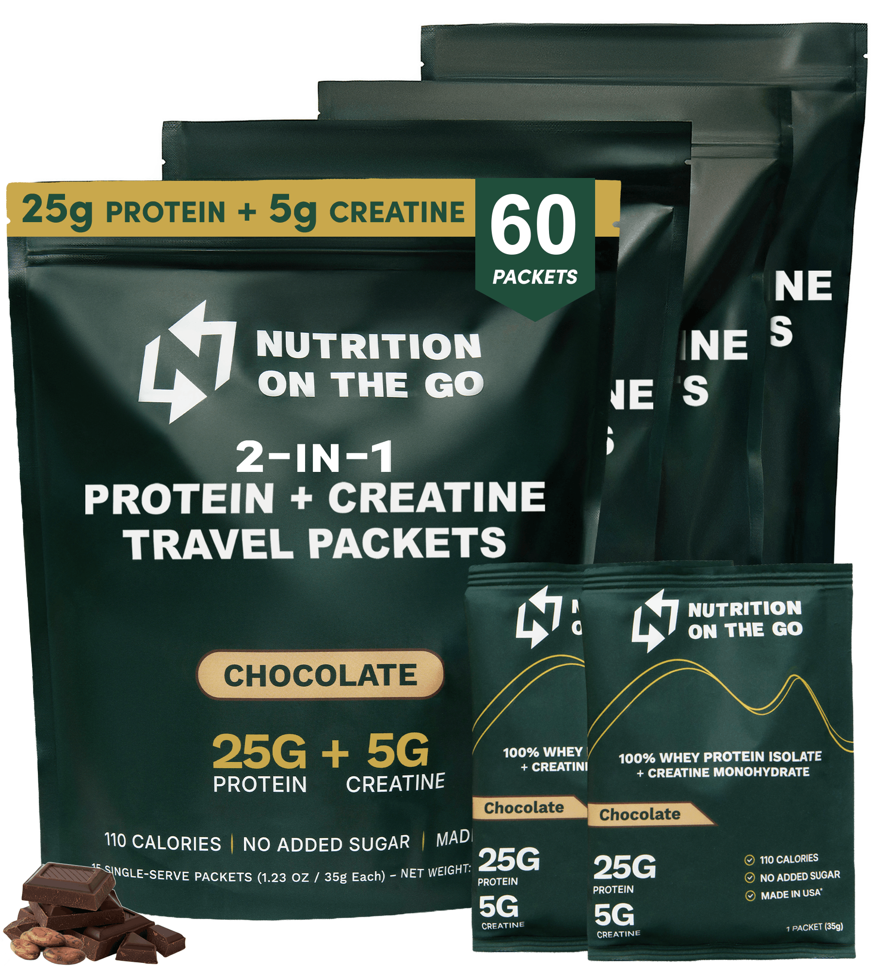 Whey Protein Isolate with Creatine Single-Serve Packets