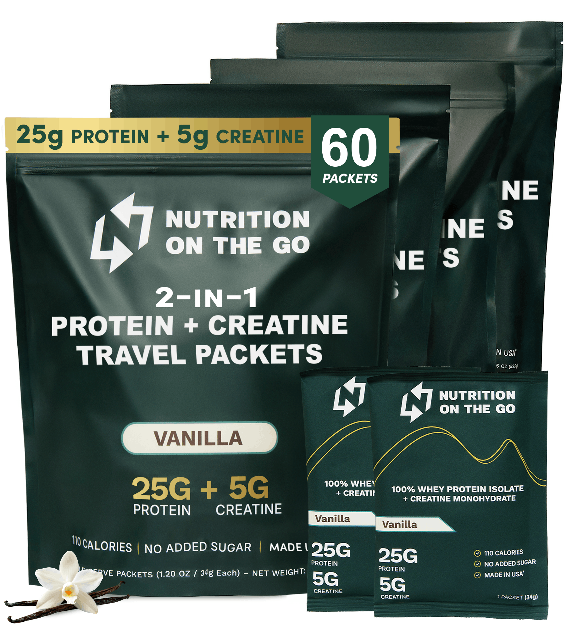Whey Protein Isolate with Creatine Single-Serve Packets