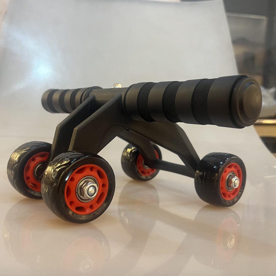 Foldable Four Wheel Ab Roller Exercise Kit Equipment