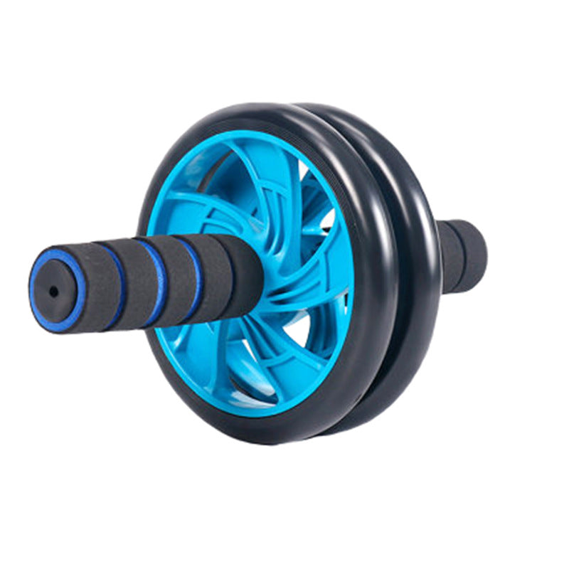 Dual Wheel Ab Roller with Knee Pad Exercise