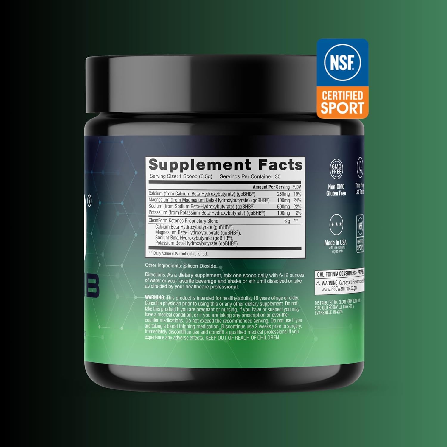 Exogenous Ketone Energy Support Supplement Powder