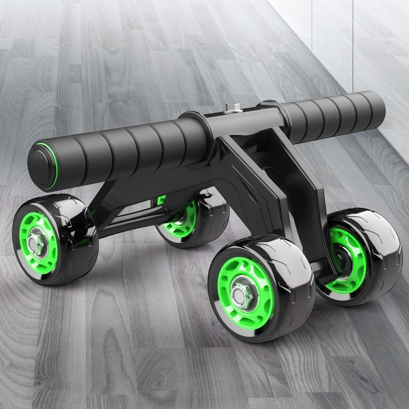 Foldable Four Wheel Ab Roller Exercise Kit Equipment