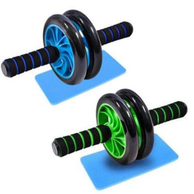 Dual Wheel Ab Roller with Knee Pad Exercise