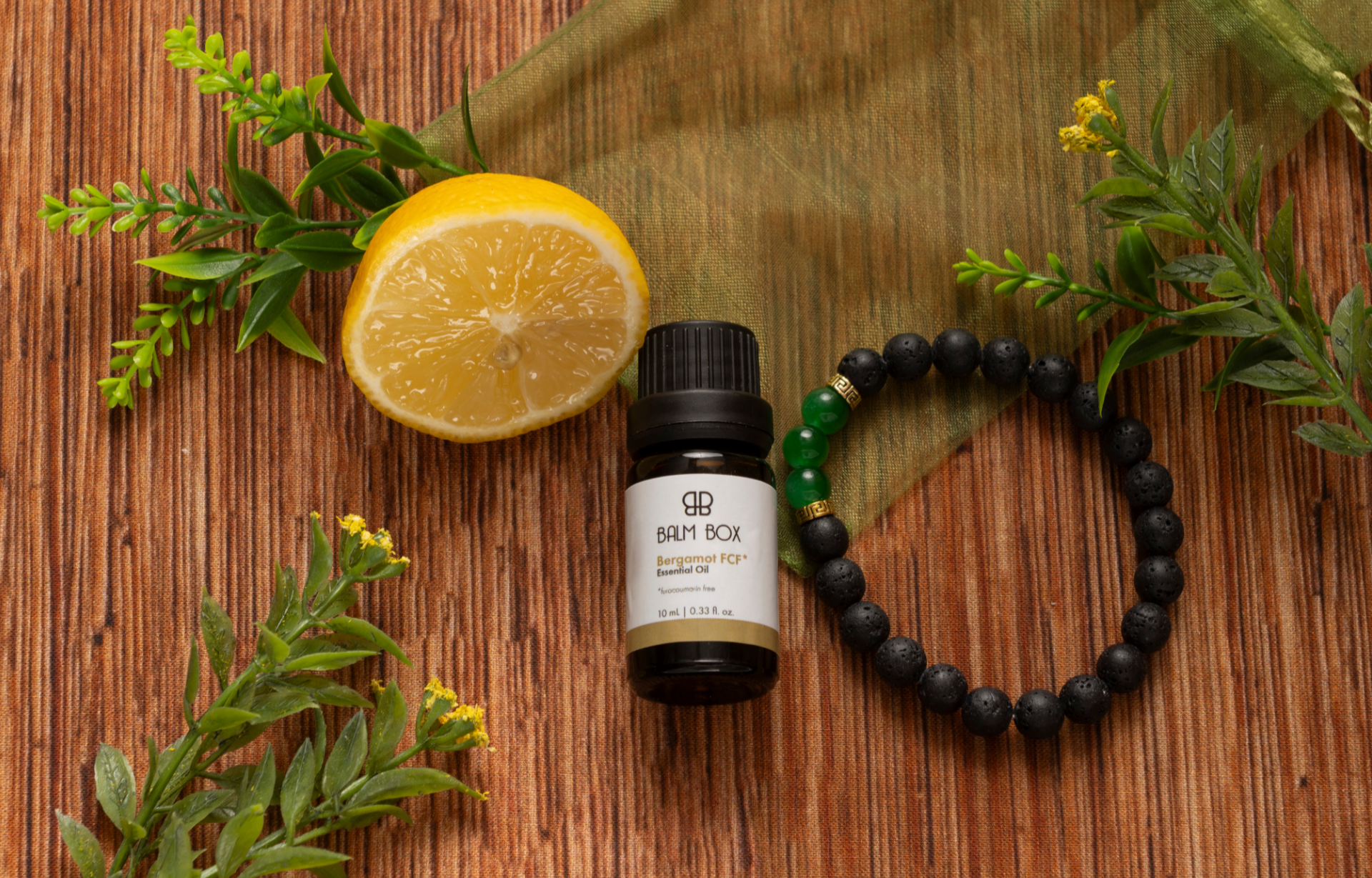 Bergamot Essential Oil Diffuser Bracelet Aromatherapy Jewelry Set