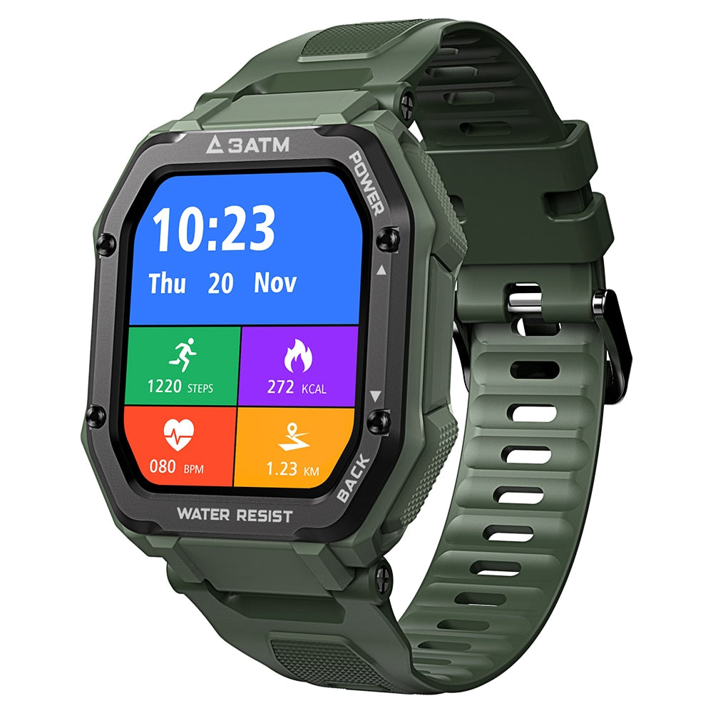Rugged Smartwatch Waterproof Outdoor Fitness Tracker Men