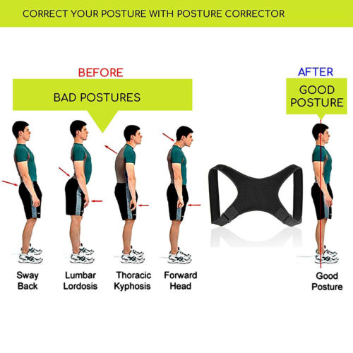 Adjustable Spine Posture Corrector Back Shoulder Support Brace Protection