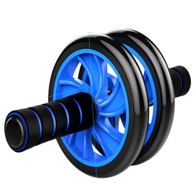 Dual Wheel Ab Roller with Knee Pad Exercise