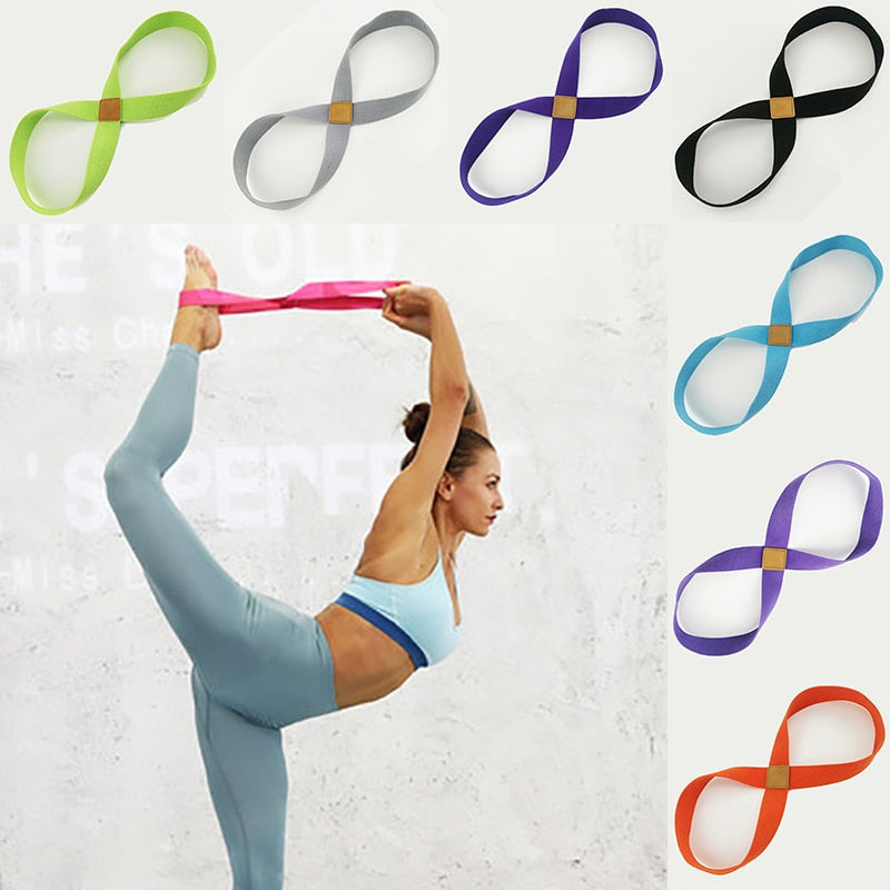 Yoga Stretch Strap Eight-Shaped Pull Up Training Belt Rope