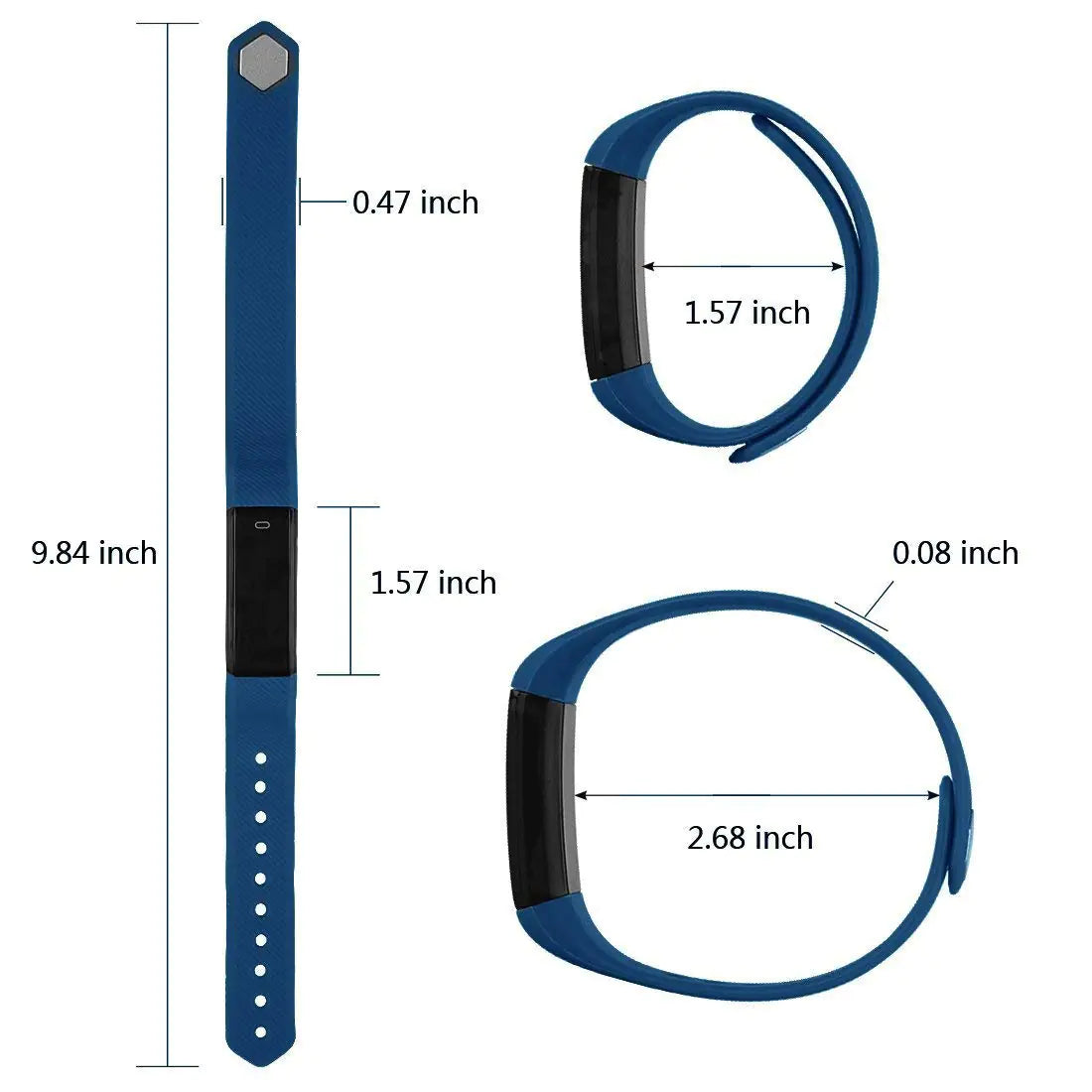 Slim Activity Tracker Smartwatch with Extra Band