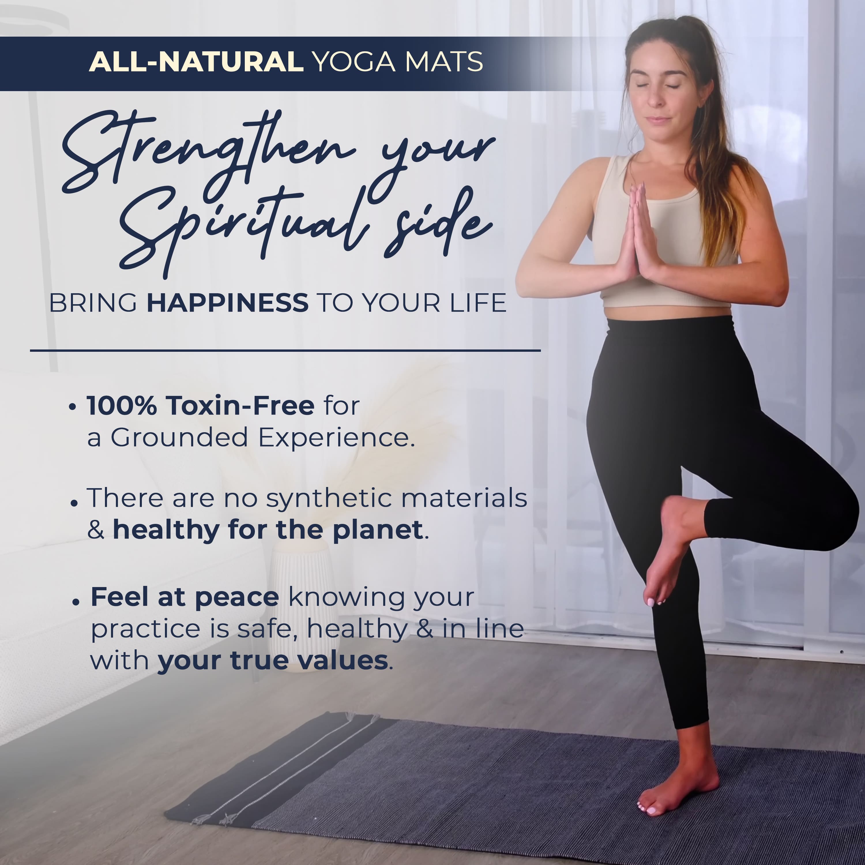 Organic Eco-Friendly Cotton Yoga Mat for Daily Practice