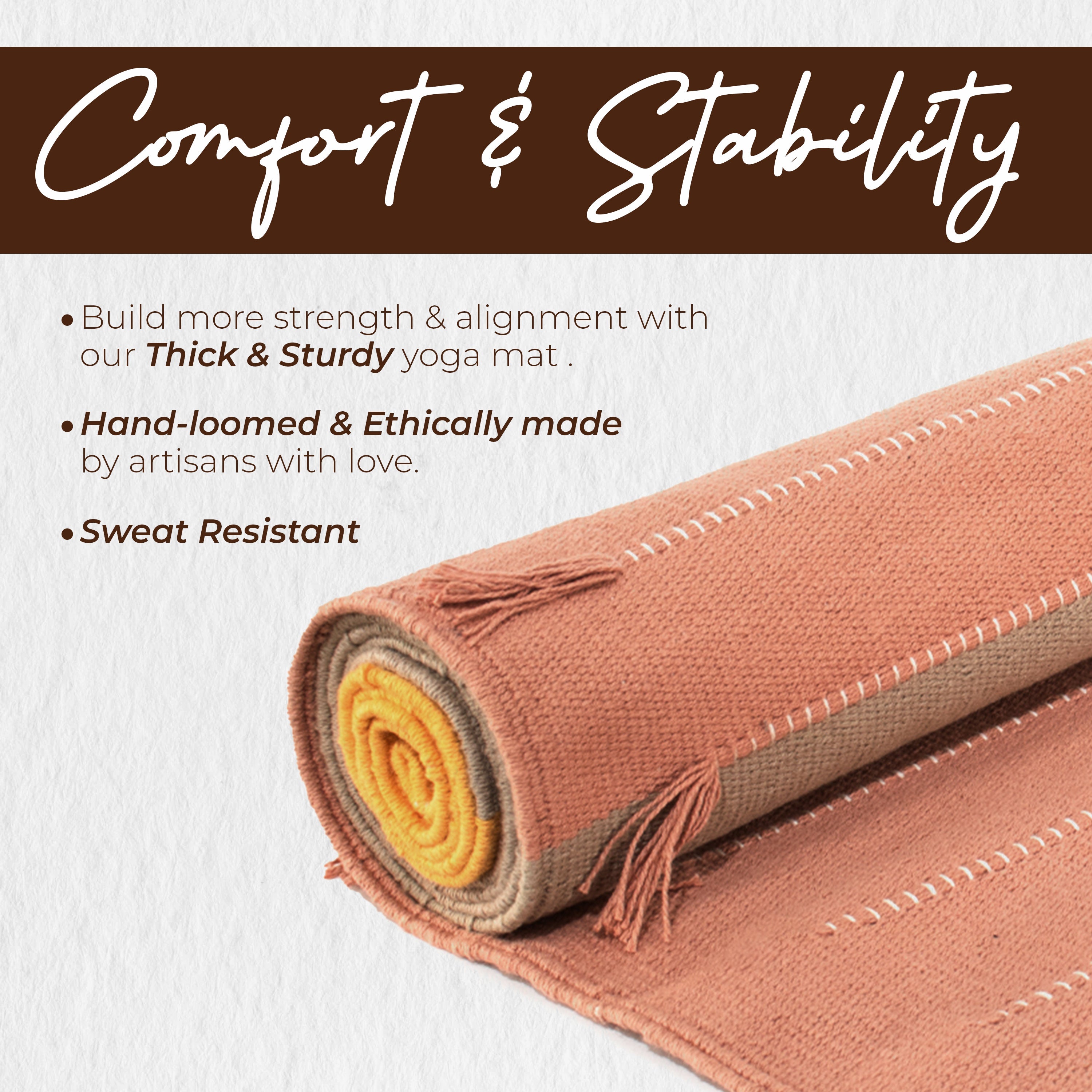 Organic Eco-Friendly Cotton Yoga Mat for Daily Practice