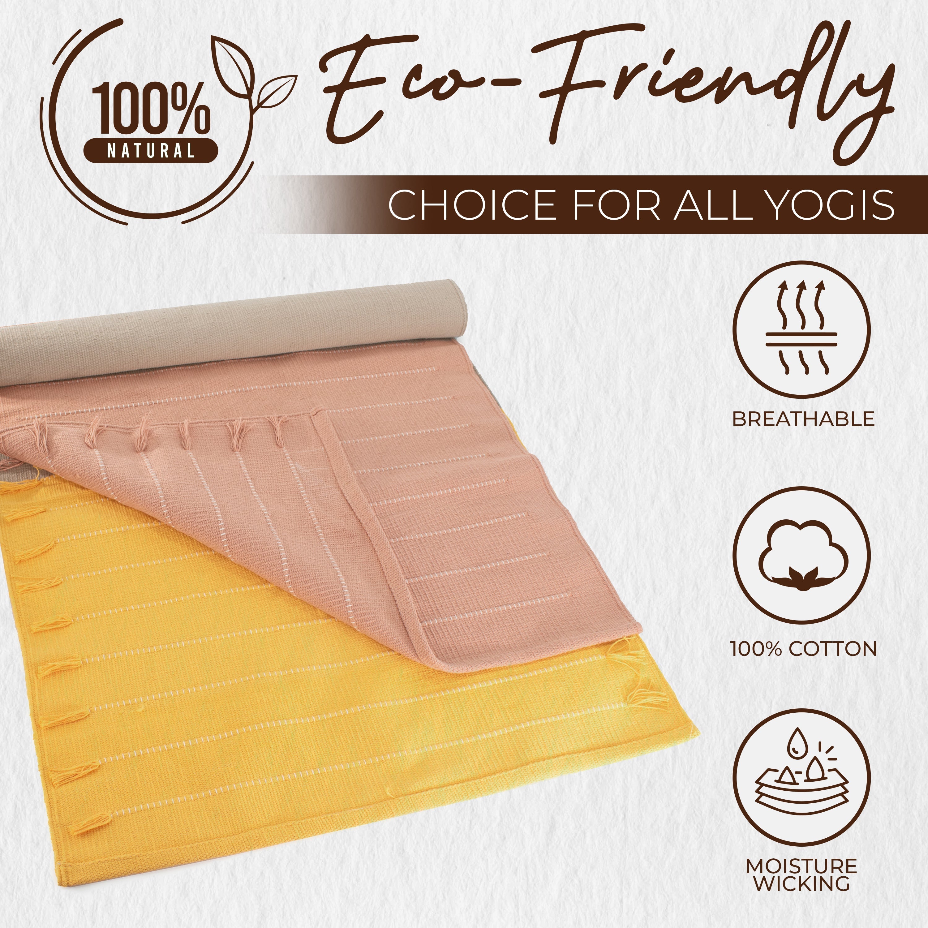 Organic Eco-Friendly Cotton Yoga Mat for Daily Practice