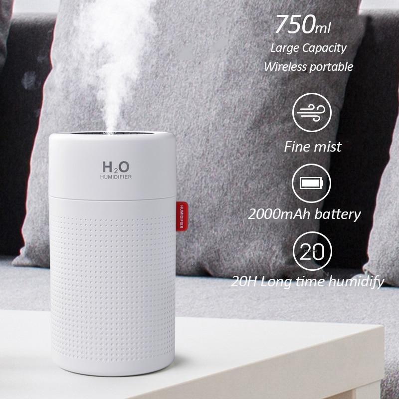 Wireless USB Rechargeable Aroma Diffuser Humidifier with Battery