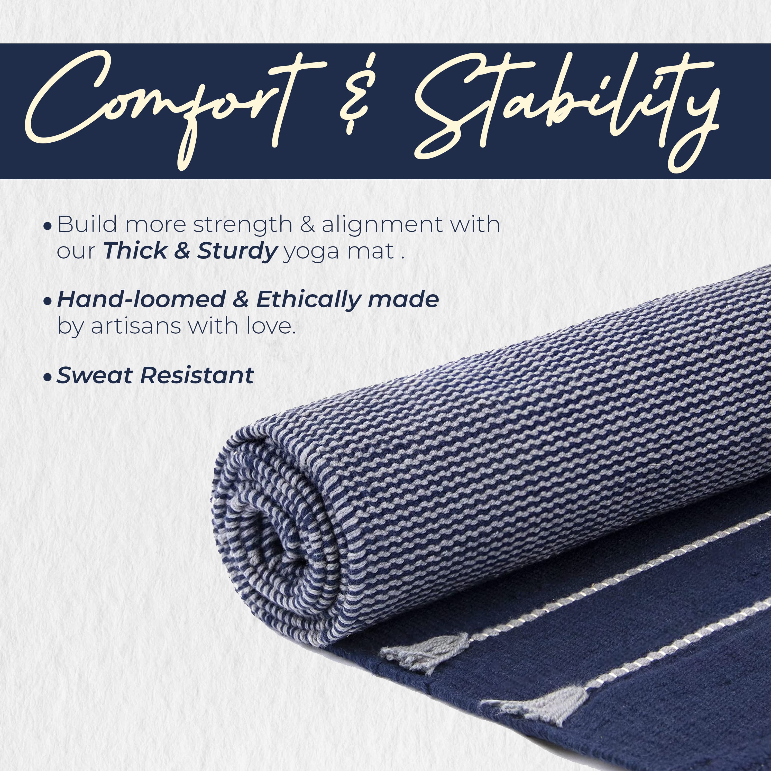 Organic Eco-Friendly Cotton Yoga Mat for Daily Practice