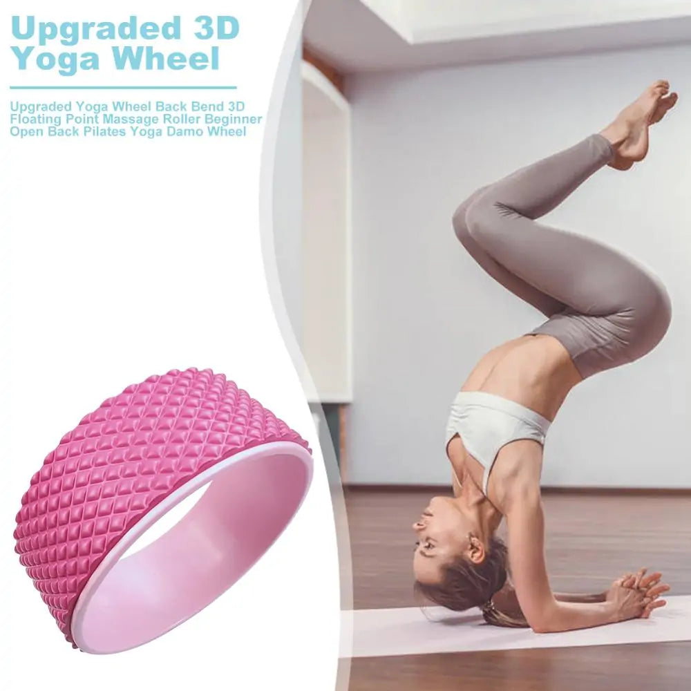 3D Massage Yoga Wheel Back Stretching Fitness Roller Tool