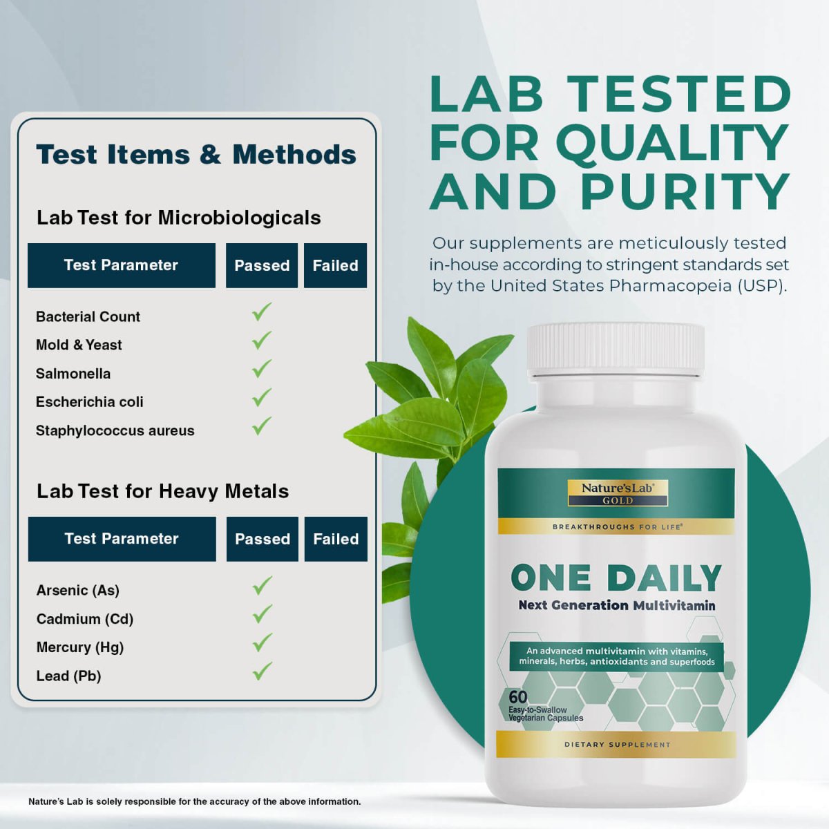 Gold One Daily Multivitamin Supplement Tablets