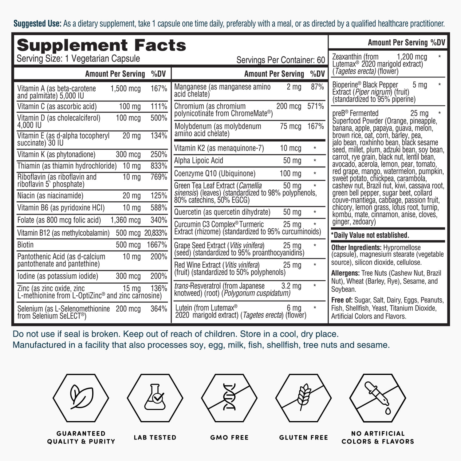 Gold One Daily Multivitamin Supplement Tablets