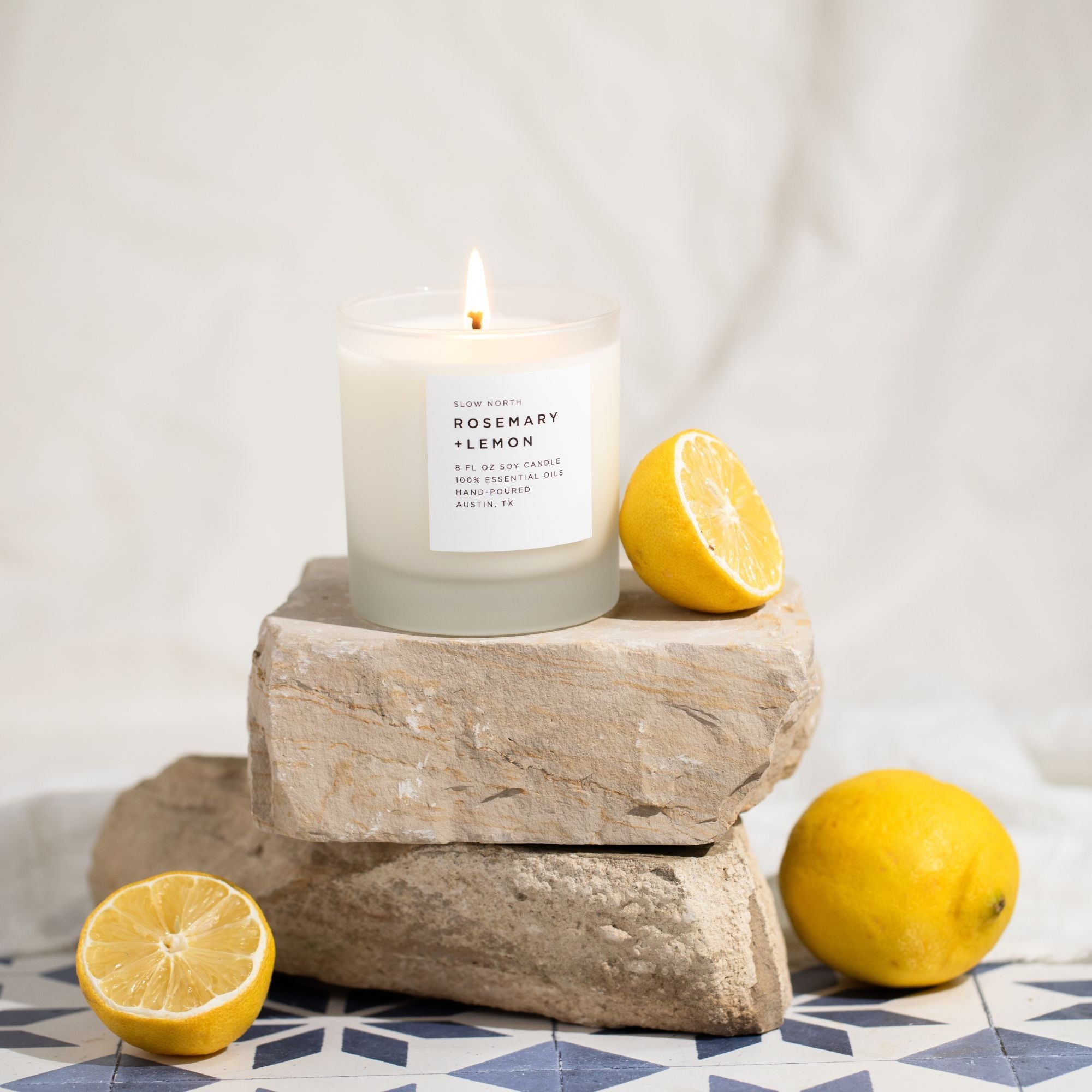 Rosemary Lemon Signature Scented Candle for Home Ambiance