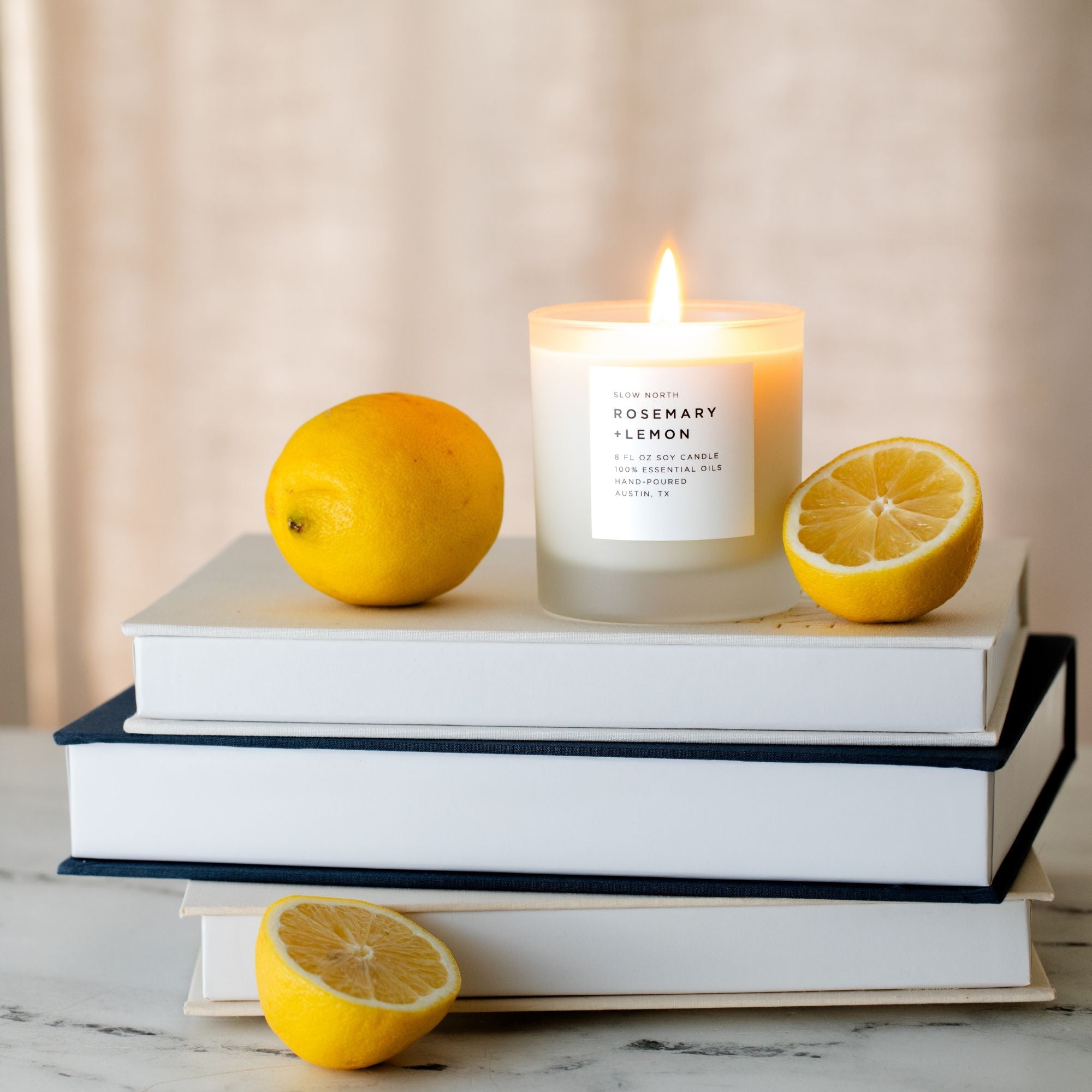 Rosemary Lemon Signature Scented Candle for Home Ambiance