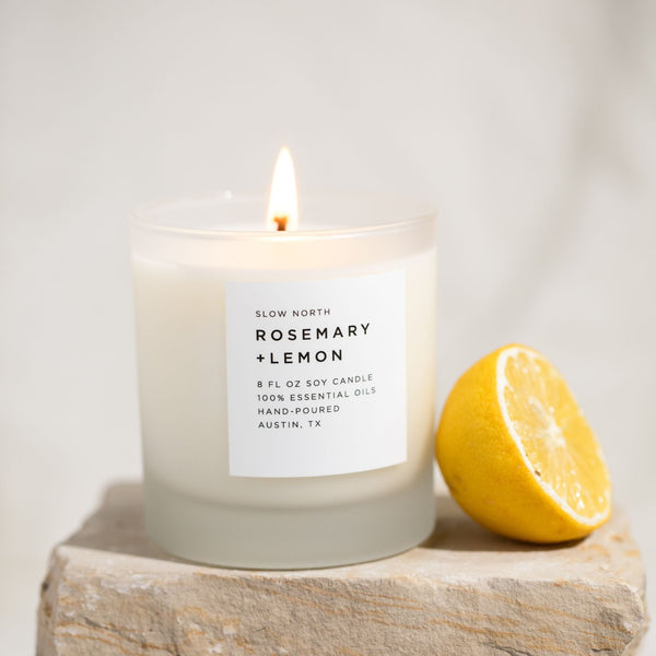 Rosemary Lemon Signature Scented Candle for Home Ambiance
