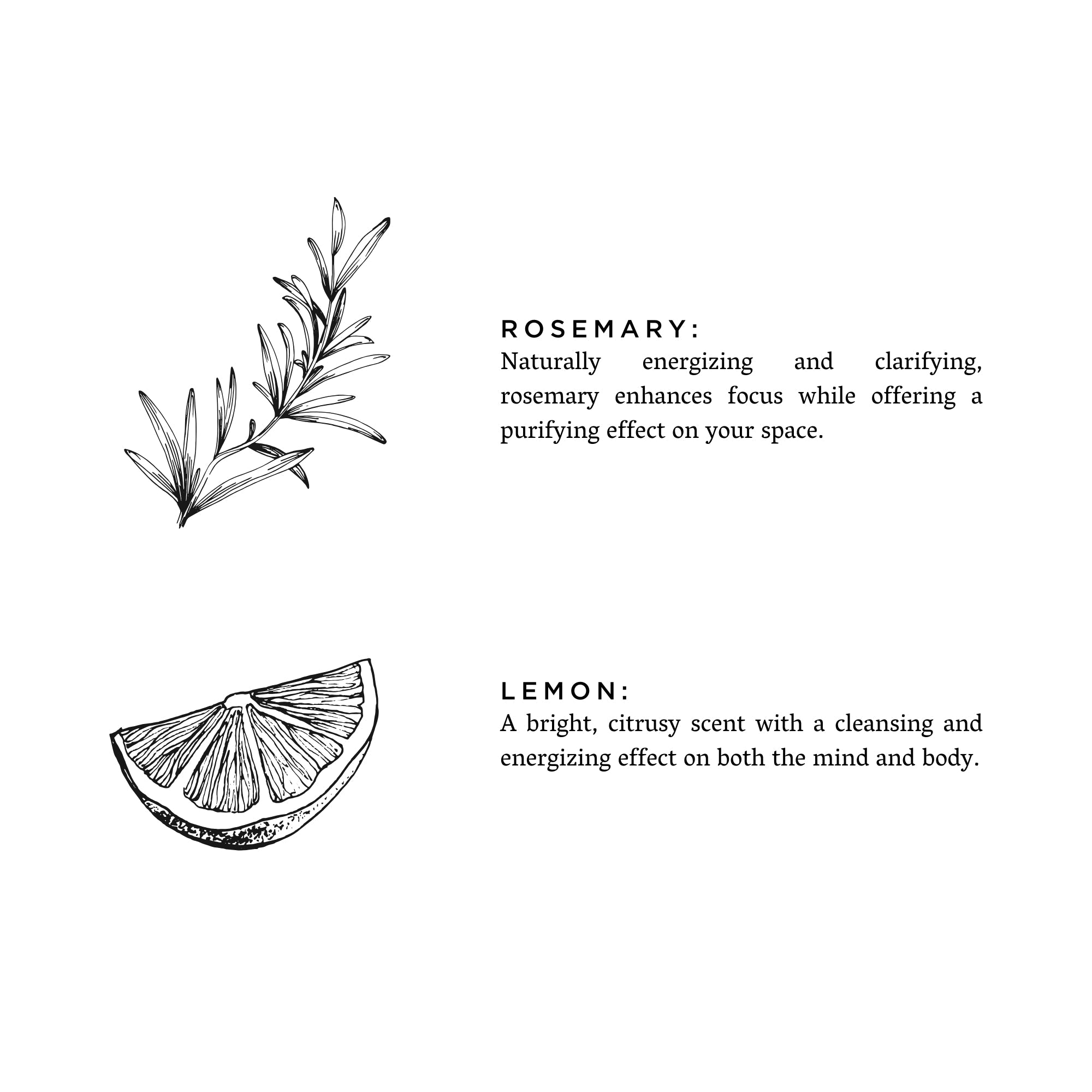Rosemary Lemon Signature Scented Candle for Home Ambiance