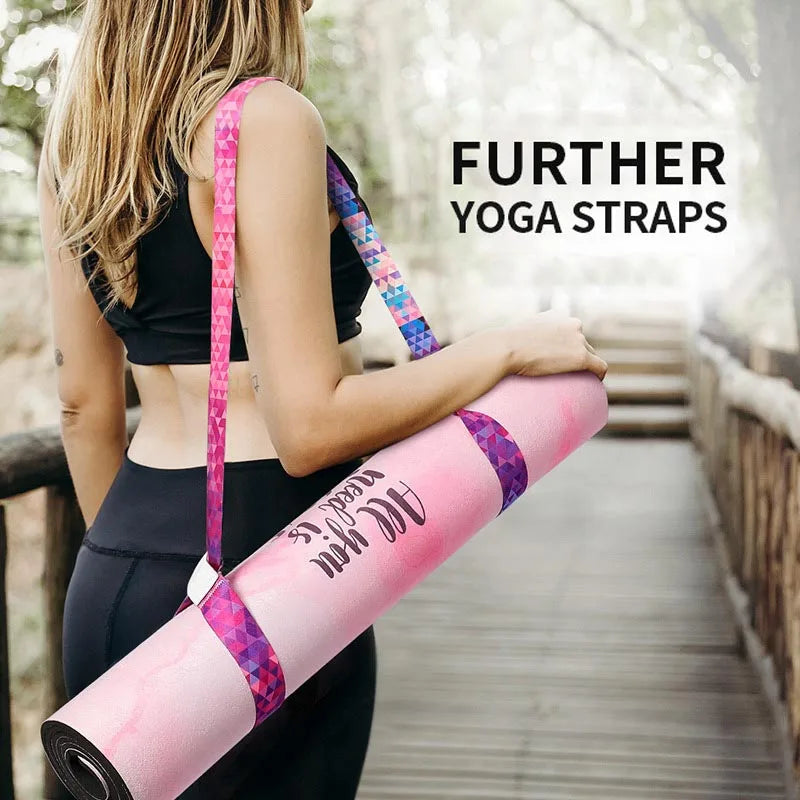 Yoga Mat Strap Elastic Stretching Band Pilates Ballet Exercise