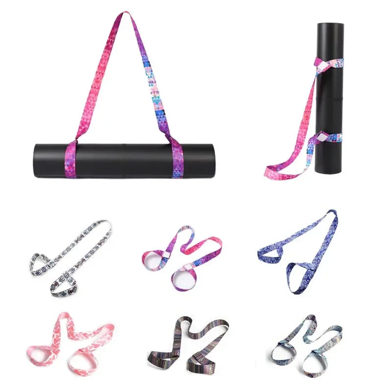 Yoga Mat Strap Elastic Stretching Band Pilates Ballet Exercise