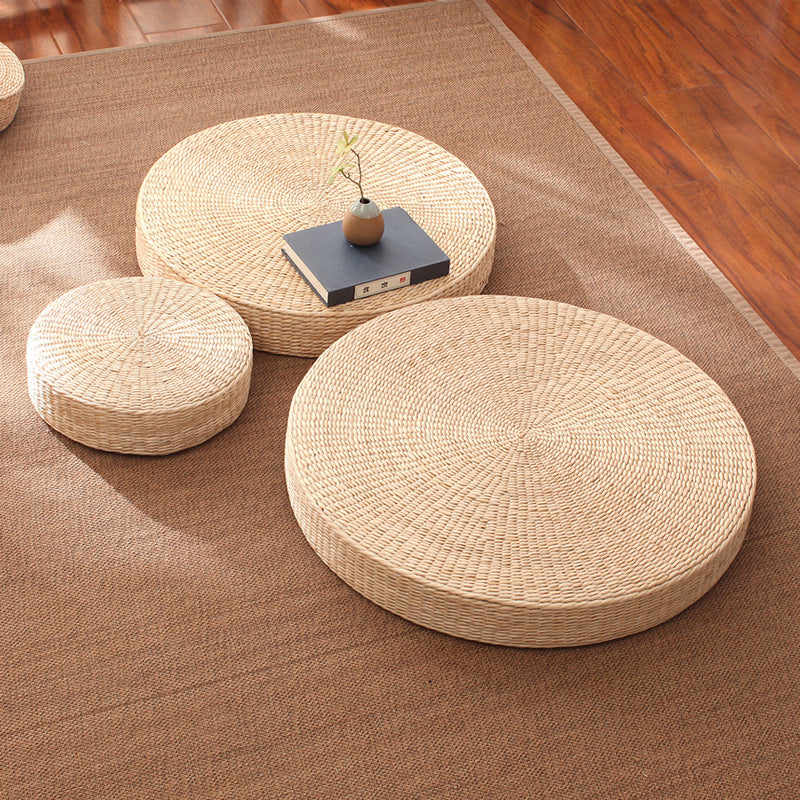 Straw Futon Cushion for Meditation and Floor Seating