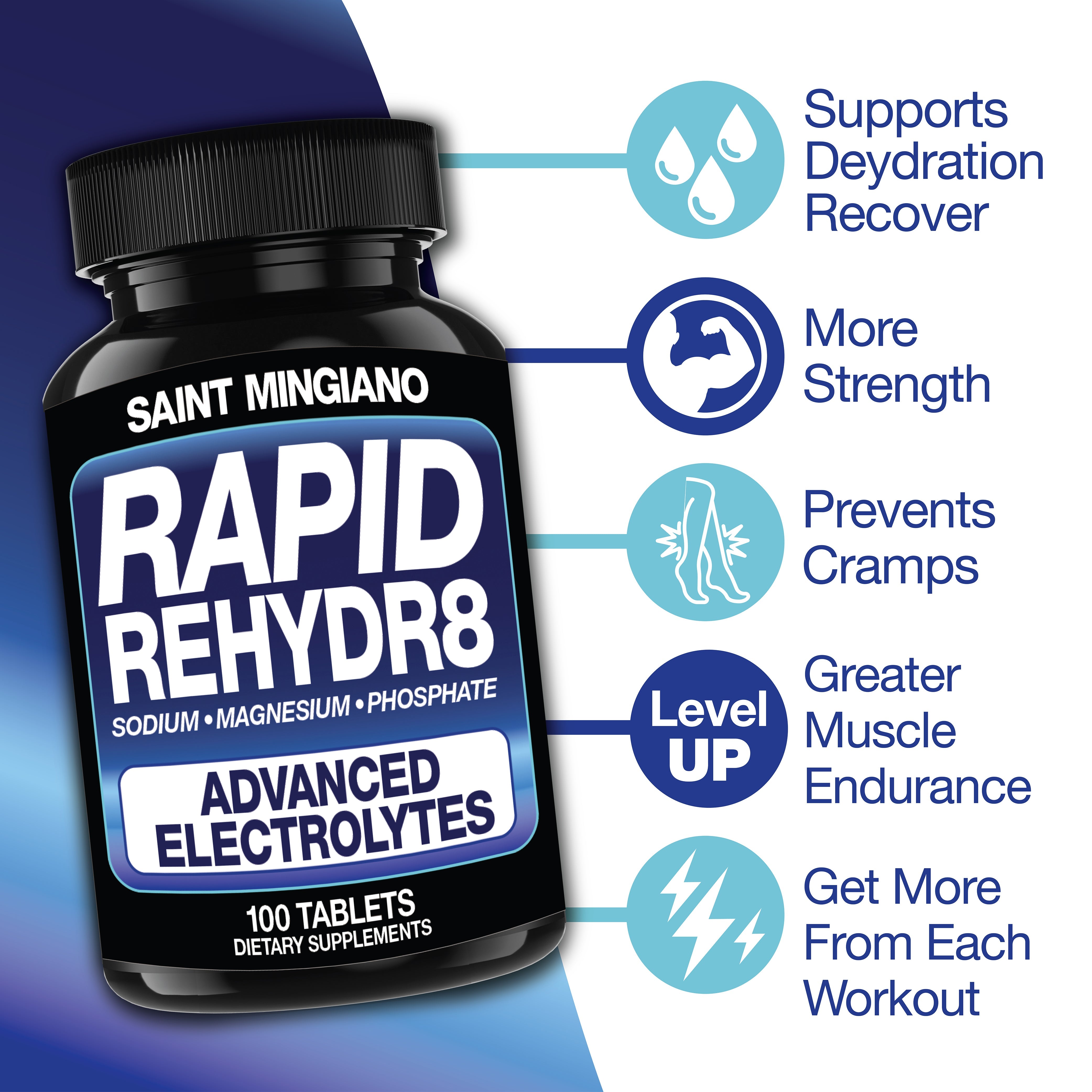 Rapid Rehydr8 Electrolyte Capsules for Hydration and Recovery