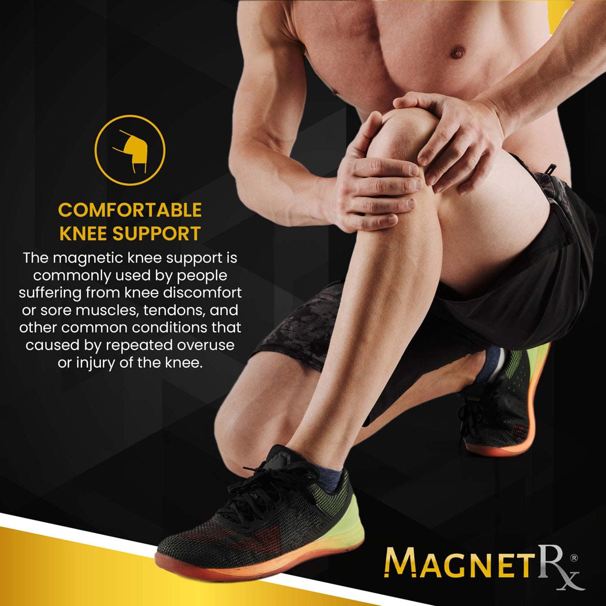 Magnetic Therapy Knee Compression Sleeves Pair Sports Support Brace Gear