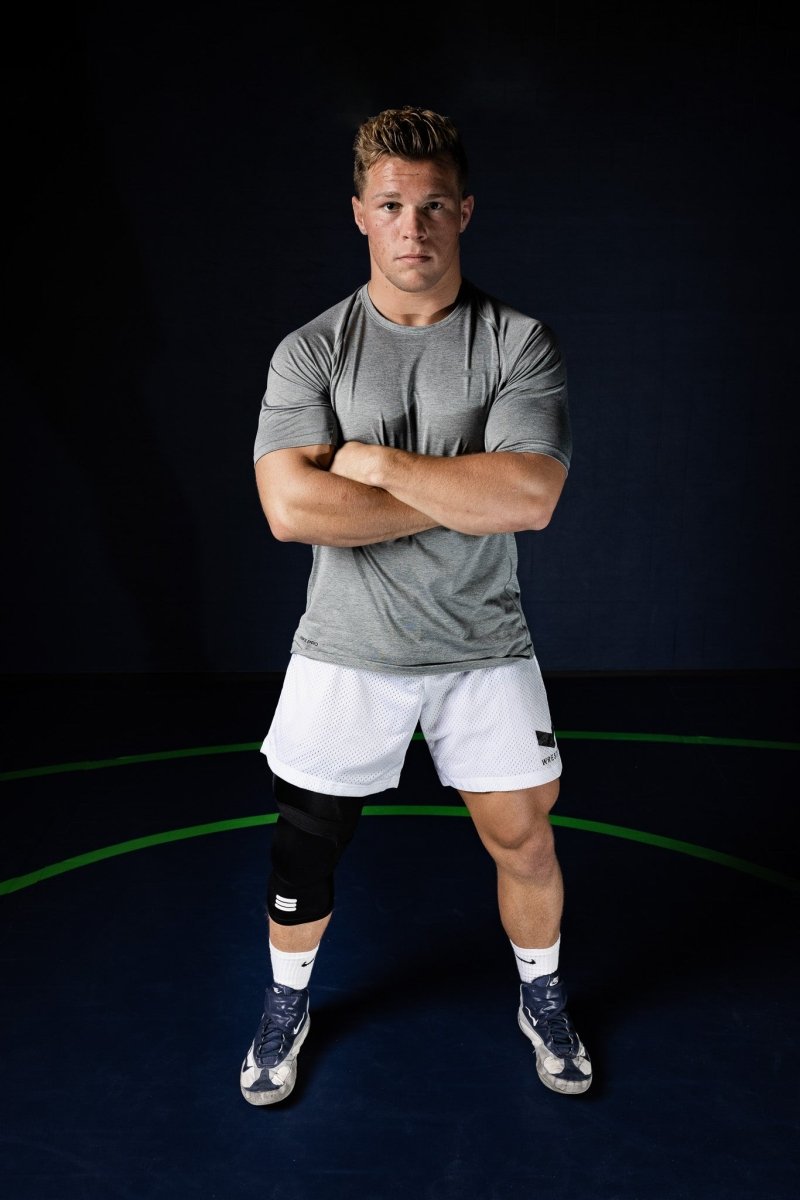 Mid-Length Padded Knee Sleeve Black Sports Compression Support Protective Gear