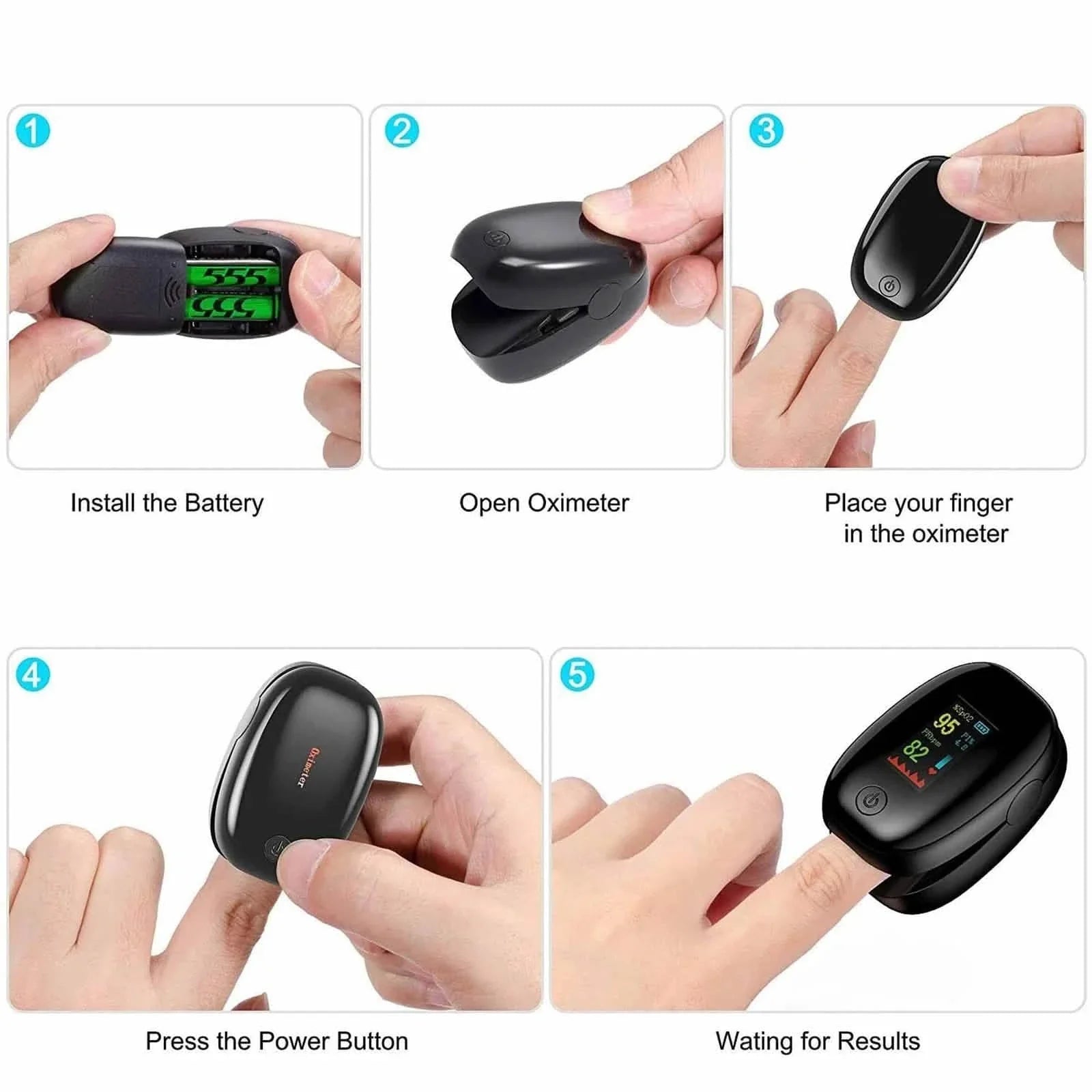 Finger Pulse Oximeter Heart Rate and SpO₂ Monitor
