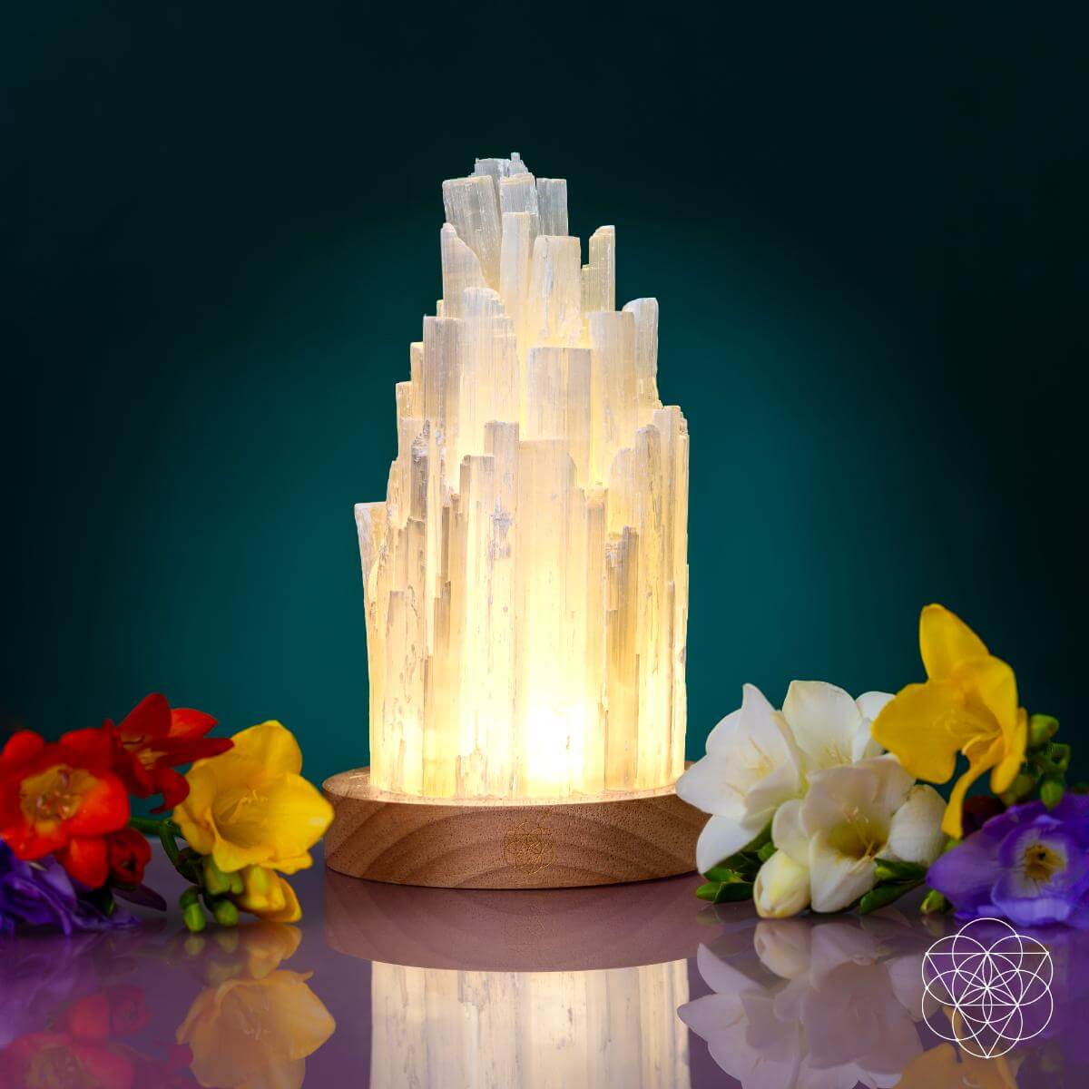 Natural Selenite Crystal Lamp for Peaceful Home Ambiance
