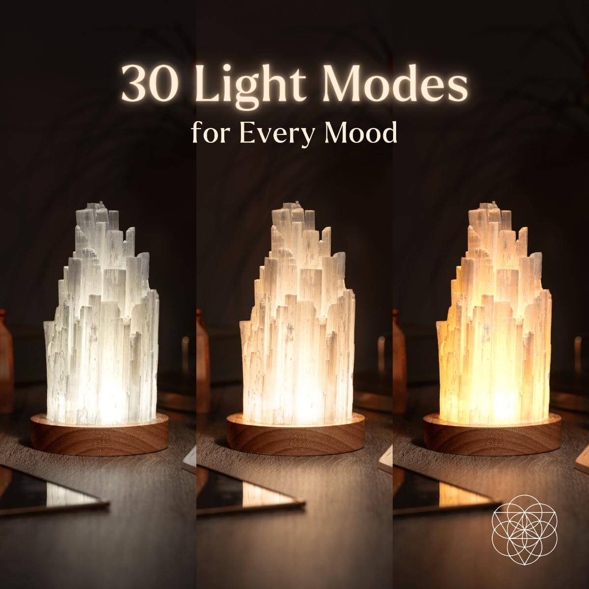 Natural Selenite Crystal Lamp for Peaceful Home Ambiance