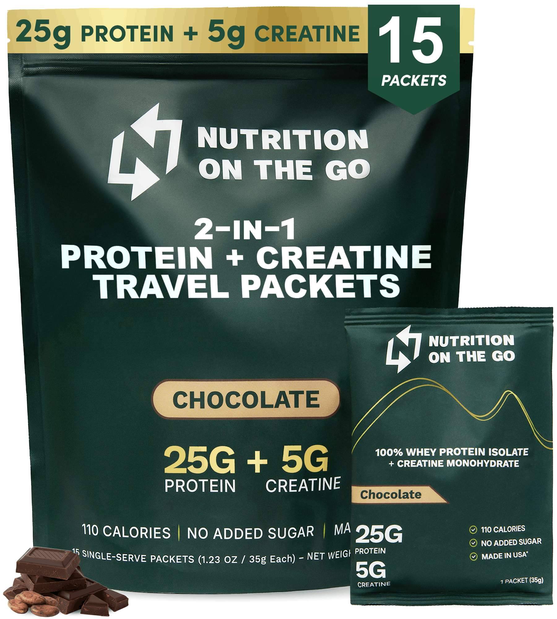 Whey Protein Isolate with Creatine Single-Serve Packets