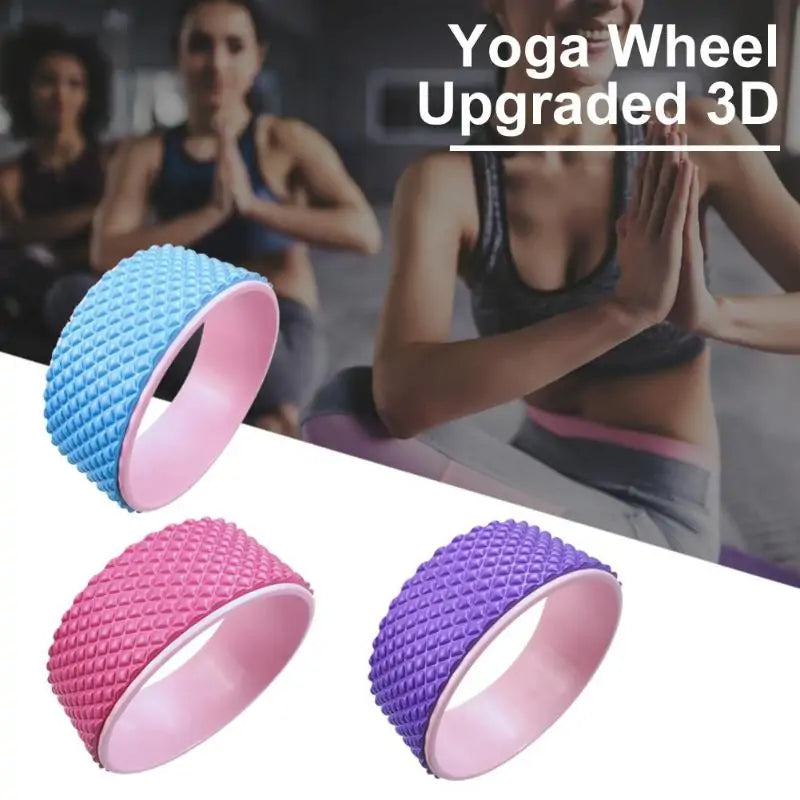 3D Massage Yoga Wheel Back Stretching Fitness Roller Tool